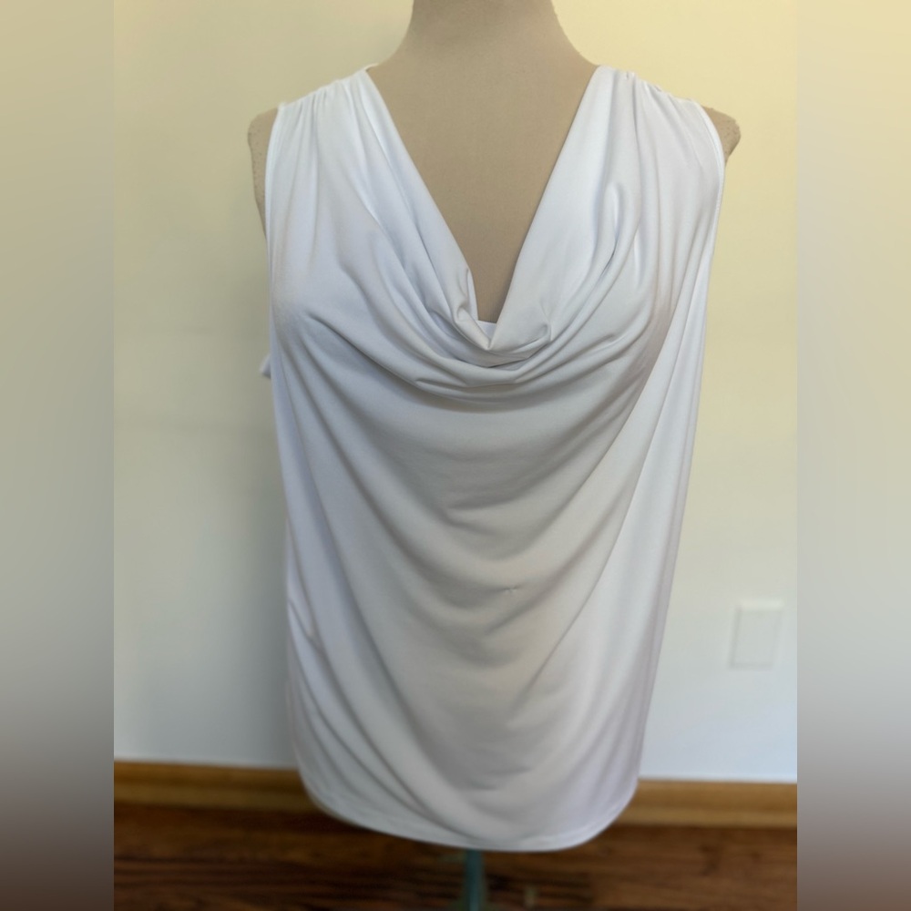 Calvin Klein white sleeveless Blouse #144